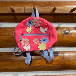 Stylish Pink and multicolor girl’s small backpack purse